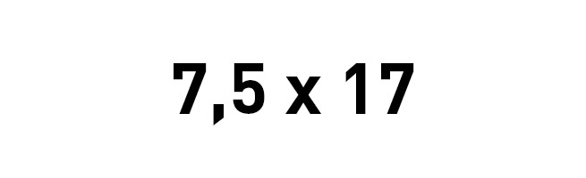 17x7,5