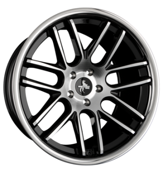 Keskin, KT14 Concave, 11x20 5x112 ET30 66,6 schwarzfrontpoliertm.Edelstahltiefbett