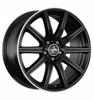 Keskin, KT16 Dynamic, 8x18 ET45 5x112 66,6, matt black lip polish