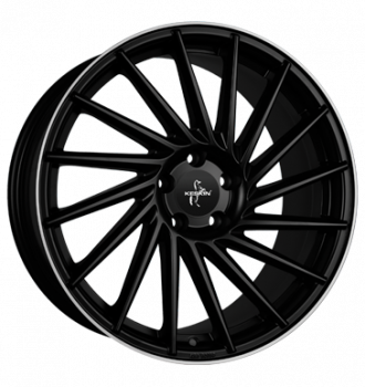 Keskin, KT17 Hurricane, 9,5x19 ET30 5x112 72,6, matt black lip polish