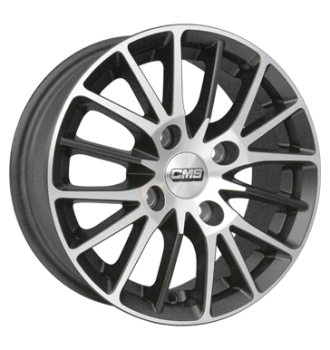 CMS, C17, 5x15 ET38 4x100 67,1, diamant schwarz matt