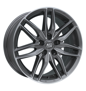 MSW, 24, 8x17 ET35 5x100 63,4, gun metal poliert
