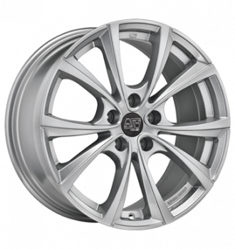 MSW, 27 T, 9,5x20 ET45 5x114,3 64,12, full silver