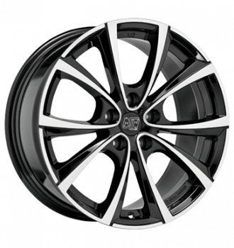 MSW, 27 T, 9,5x20 ET45 5x114,3 64,12, gloss black full polished