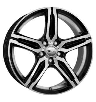 Brock, B29, 8x18 ET35 5x112 66,6, schwarz glanz vollpoliert