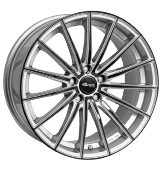 Brock, B36, 7,5x17 ET35 5x120 72,6, kristallsilber black