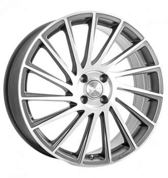 Brock, B39, 7x17 ET25 4x108 65,1, ferric grey vollpoliert