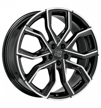 MSW, 41, 8x19 ET27 5x112 73,1, gloss black full polished