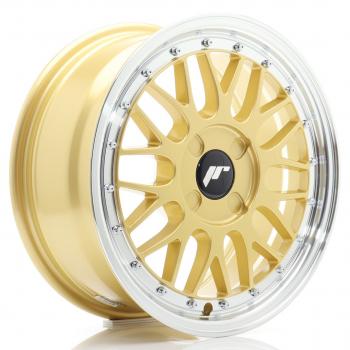 JR Wheels JR23 16x7 ET20-45 4H BLANK Gold w/Machined Lip