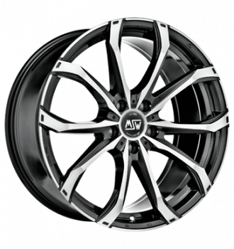 MSW, 48, 9,5x21 ET55 5x130 71,56, gloss black full polished