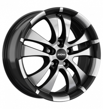 Ronal, R59, 7x16 ET38 5x100 68, jetblack-frontkopiert