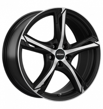 Ronal, R62, 7,5x18 ET42 5x105 56,6, jetblack-matt-frontkopiert