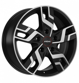 Ronal, R64, 7x17 ET55 5x120 65,06, jetblack-matt-frontkopiert