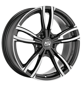 MSW, 73, 7,5x17 ET45 5x108 73,1, gloss dark grey full polished