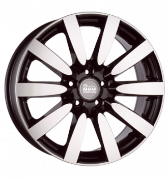MAM, MAM 7 Nuvo, 8,5x19 ET30 5x112 72,6, schwarz frontpoliert