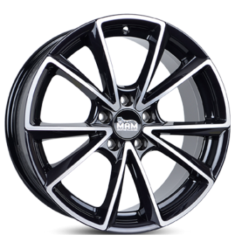 MAM, MAM A5, 8x19 ET45 5x112 66,6, black front polished