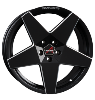 Borbet, A neu, 8x18 ET45 5x108 72,5, black matt