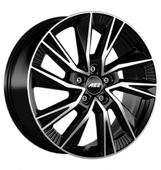 AEZ, Havanna dark, 9,5x21 ET37 5x112 66,6, black polished