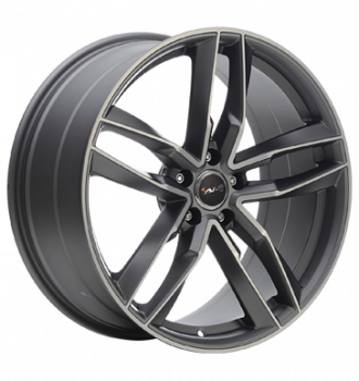 Avus, AF 16, 10x21 ET30 5x112 66,6, matt anthracite polished