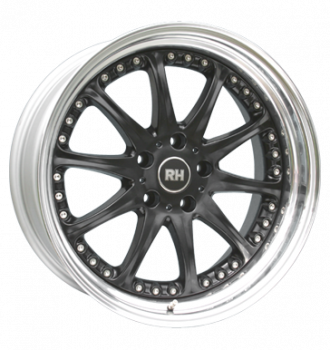 RH, AK Phönix, 9,5x19 ET48 5x120 74,1, schwarz Horn hochgl. pol.