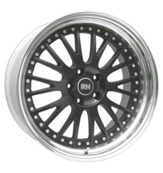 RH, AN Crossline, 8x19 ET36 5x112 158, schwarz Horn hochgl. pol.