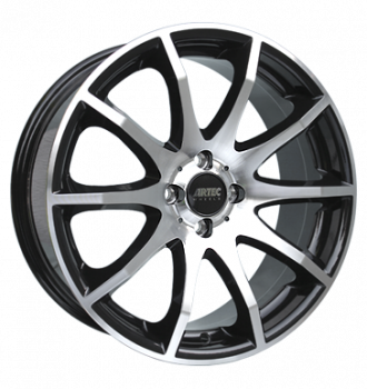 RH, AR2, 7,5x18 ET35 4x100 64,1, schwarz vollpoliert