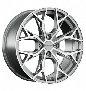 Arceo, M-01, 7,5x17 ET25 4x108 65,1, silver diamond