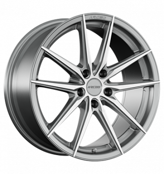 Arceo, Monaco, 8x18 ET33 5x114,3 73,1, silver diamond