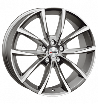 Autec, Astana, 7x17 ET42 5x108 65,1, titansilber poliert
