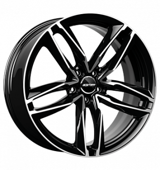GMP, Atom, 7,5x17 ET35 5x100 57,1, black diamond