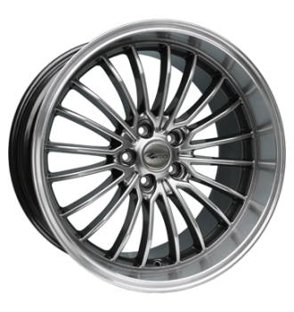 Brock, B24GP, 8,5x19 ET45 5x112 66,6, chromsilber hornpoliert