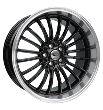 Brock, B24GP, 8,5x19 ET45 5x112 66,6, schwarz glanz hornpoliert