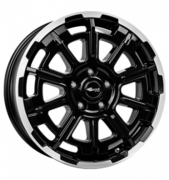 Brock, B45, 7,5x18 ET53 5x118 71,1, schwarz glanz vollpoliert