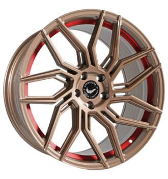 Barracuda, Dragoon, 10x20 ET25 5x112 66,6, higloss-bronze undercut Trimline red