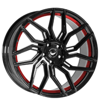 Barracuda, Dragoon, 10x20 ET25 5x112 66,6, higloss-black undercut Trimline red