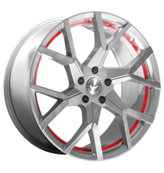 Barracuda, Tzunamee Evo, 9x20 ET40 5x108 73,1, silver brushed undercut Trimline red