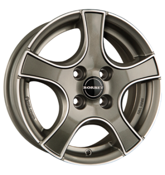 Borbet, F2, 5,5x14 ET35 4x98 58,1, graphite polished