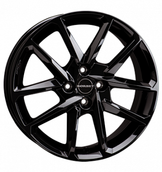 Borbet, N, 7x17 ET38 4x100 64, black glossy