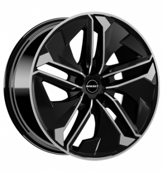 Borbet, TX, 9x20 ET45 5x120 65,1, black polished glossy