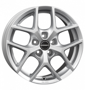 Borbet, Y, 8x19 ET45 5x114,3 72,5, crystal silver 19