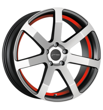 Corspeed, Challenge, 8,5x19 ET27 5x112 73,1, Higloss-Gunmetal-Polished / undercut Color Trim rot