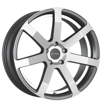 Corspeed, Challenge, 8,5x19 ET27 5x112 57,1, Higloss-Gunmetal-Polished / undercut Color Trim weiss