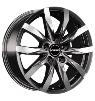 Borbet, CW5, 6,5x16 ET66 5x130 89,1, mistral anthracite glossy polished