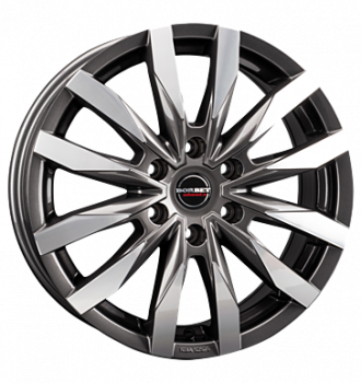 Borbet, CW6, 7,5x18 ET35 6x139,7 100,1, mistral anthracite glossy polished