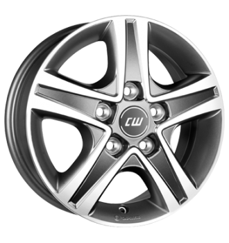 Borbet, CWD, 6x16 ET68 5x118 71,1, mistral anthracite polished glossy