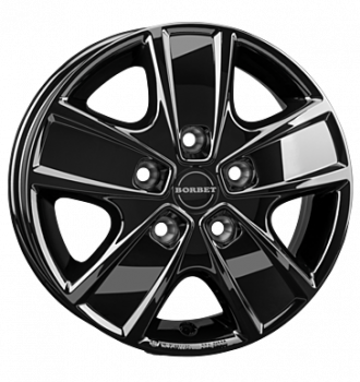 Borbet, CWG, 6x16 ET68 5x118 71,1, black glossy
