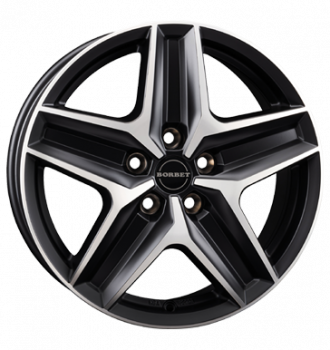 Borbet, CWZ, 7,5x18 ET53 5x120 65,1, black polished matt