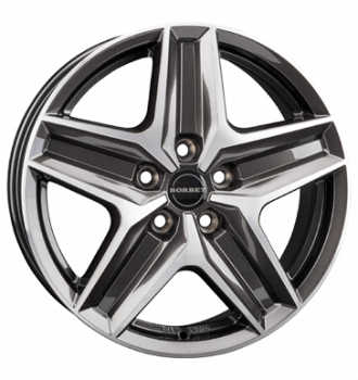 Borbet, CWZ, 7,5x18 ET53 5x120 65,1, mistral anthracite glossy polished