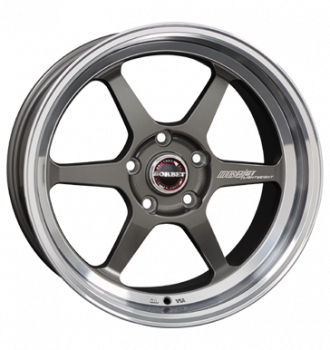 Borbet, DB8GT, 9,5x18 ET20 5x112 72,5, graphite rim polished