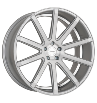 Corspeed, Deville, 8,5x19 ET40 5x114,3 73,1, silver-brushed-Surface/ undercut Colour Trim weiß